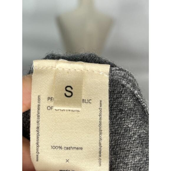 PEOPLES REPUBLIC OF CASHMERE Sz S Small Gray O Cardigan Sweater NWT - Picture 5 of 12
